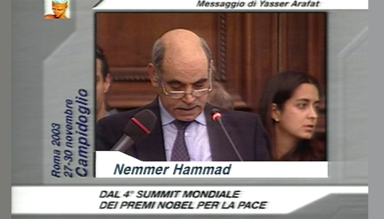 IV SUMMIT MONDIALE DEI PREMI NOBEL PER LA PACE -  Etica Valori e Politica - Intervento Jayantha Dhanapala e Nemmer Hammad